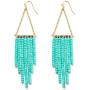 Gold Dangle Earrings, Stunning Turquoise Earrings | Turquoise and Gold Earrings 14k Gold Bohemian Earrings Dangle Earrings for Women | Dainty Spring Earrings