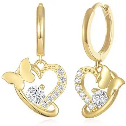 Earrings for Women Hypoallergenic 925 Sterling Silver Earrings 14K Gold plated Earrings for Womens Teen Girls Wife Birthday Valentines Day Christmas Jewelry Gift Earrings for Women Hypoallergenic 925 Sterling Silver Earrings 14K Gold plated Earrings for Womens Teen Girls Wife Birthday Valentines Day Christmas Jewelry Gift