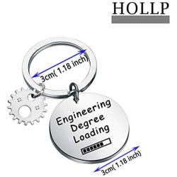 HOLLP Engineering Student Keychain Engineering School Graduation Gifts Engineering Degree Loading Keychain Mechanical Engineer Gift