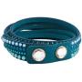 SWAROVSKI Slake Teal 2 in 1 Suede Wrap Bracelet 5043496-M- Medium