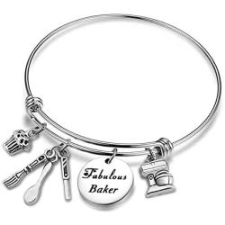 ENSIANTH Fabulous Baker Bracelet Baker Gift Culinary Student Gifts Kitchen Gift Pastry Chef Gift for Her