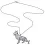 DOWAY Antique Rose Gold/Silver Plated Sweet German Shepherd Necklace Pet Dog Pendant Novelty Metal Jewelry for Women Girls Charm Party Gift DOWAY Antique Rose Gold/Silver Plated Sweet German Shepherd Necklace Pet Dog Pendant Novelty Metal Jewelry for Women Girls Charm Party Gift