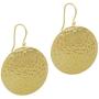 The V Collection Earrings 22k Gold Plated Round Shape Dangling Earrings Hammered Jewelry for Women and Girls