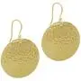 The V Collection Earrings 22k Gold Plated Round Shape Dangling Earrings Hammered Jewelry for Women and Girls