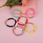 Colorful Heishi Beaded Surfer Bracelet, Vinyl Disc Bead Bracelet, Elastic Rope Surfer Bracelet Set, Summer Fashion Bracelet for Women and Girls