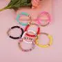 Colorful Heishi Beaded Surfer Bracelet, Vinyl Disc Bead Bracelet, Elastic Rope Surfer Bracelet Set, Summer Fashion Bracelet for Women and Girls