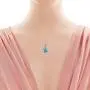 Caperci Sterling Silver Blue Topaz and Paw Heart Pendant Necklace - Christmas Day Jewelry Gift for Mom/Wife Caperci Sterling Silver Blue Topaz and Paw Heart Pendant Necklace - Christmas Day Jewelry Gift for Mom/Wife