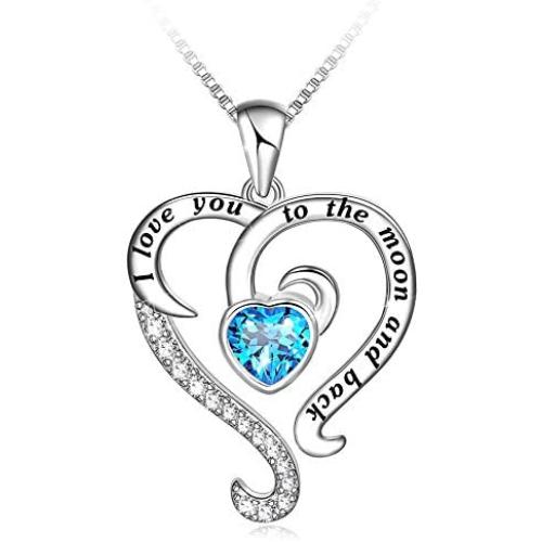 Heart Necklace 925 Sterling Silver I Love You Forever Pendant 3-Layer Heart Necklace for Valentines Mothers Day Jewelry Gifts for Women Girls Couples Girlfriend Mom Wife