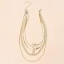 Chargances Gold Snake Bone Chain Necklace for Women and Girls Iced Out Lock Toggle Chain Choker Necklace Ladies Boho Jewelry Punk Cuban Link Chain