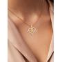 sovesi Infinity Heart Necklace for Women, Rose Gold Love Birthstone Pendant Necklace with Cubic Zirconia Jewelry Birthday Gifts for Women