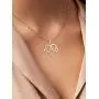 sovesi Infinity Heart Necklace for Women, Rose Gold Love Birthstone Pendant Necklace with Cubic Zirconia Jewelry Birthday Gifts for Women