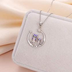 YinShan Sterling Silver Owl Tree of Life/Owl Moon Pendant Necklace for Women Teen Girls Owl Gifts for Owl Lover Jewelry