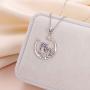 YinShan Sterling Silver Owl Tree of Life/Owl Moon Pendant Necklace for Women Teen Girls Owl Gifts for Owl Lover Jewelry