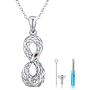 Cuoka Snake Necklaces,925 Sterling Silver Snake Necklaces for Ashes,Cremation Jewelry for Ashes Urn Jewelry with Gift Box