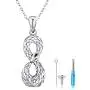 Cuoka Snake Necklaces,925 Sterling Silver Snake Necklaces for Ashes,Cremation Jewelry for Ashes Urn Jewelry with Gift Box