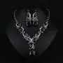 Hamer Costume Jewelry Purple and White Crystal Choker Pendant Statement Charm Necklace and Earrings Sets Women Hamer Costume Jewelry Purple and White Crystal Choker Pendant Statement Charm Necklace and Earrings Sets Women