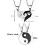 Couple Necklace Pendant Yin Yang Love Heart CZ Puzzle Matching Couple Gift for Him and Her Couple Necklace Pendant Yin Yang Love Heart CZ Puzzle Matching Couple Gift for Him and Her