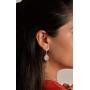 FRONAY Natural Gemstone Rose Quartz Dangle Drop Earrings - Handmade Sterling Silver Jewelry for Women