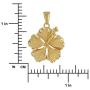 Sterling Silver 23mm Hibiscus Pendant Necklace, 16+2'' Extender