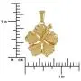 Sterling Silver 23mm Hibiscus Pendant Necklace, 16+2'' Extender