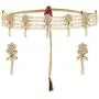 Efulgenz Indian Bollywood 14 K Gold Plated Cubic Zirconia Faux Ruby Emerald Pearl Choker Necklace Earring Bridal Jewelry Set Efulgenz Indian Bollywood 14 K Gold Plated Cubic Zirconia Faux Ruby Emerald Pearl Choker Necklace Earring Bridal Jewelry Set