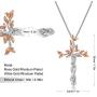 QLEESI Tree of Life Silver Pendant Necklace for Women Mother Family Prosperity- Rose Gold Crucifix Necklace Jewelry Gift for Valentines Day