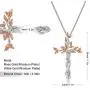 QLEESI Tree of Life Silver Pendant Necklace for Women Mother Family Prosperity- Rose Gold Crucifix Necklace Jewelry Gift for Valentines Day