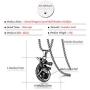 Heavstjer Punk Rock Stainless Steel Dragon Pendant Crystal Ball Necklace,24inches Link Chain