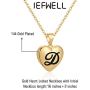 IEFWELL Locket Necklaces That Holds Pictures, 14K Gold Plated Heart Picture Necklaces for Women Girls Initial Locket Necklaces for Kids Teen Girls