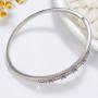 Almusen Women Hollow Bangle Cubic Zirconia Stones Jewelry for Women with Crystal Bracelet Birthday Women Teen Girls Women Girls Valentines Day Gifts with Elegant Jewelry Box