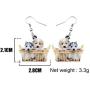 NEWEI Acrylic Cute Basket Dog earrings Drop Dangle Fashion Animal Jewelry For Women Girls Gift Charms