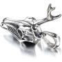 Xusamss Punk Titanium Steel Deer Head Pendant Skull Necklace With 24'' Chain