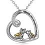 ONEFINITY Sea Turtle Necklace S925 Sterling Silver Turtle Necklace Heart Tortoise Pendant Turtle Jewelry Gifts for Turtle Lovers Women