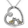 ONEFINITY Sea Turtle Necklace S925 Sterling Silver Turtle Necklace Heart Tortoise Pendant Turtle Jewelry Gifts for Turtle Lovers Women