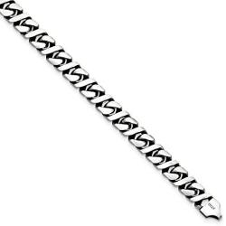 Solid 925 Sterling Silver Flat Link Bracelet - with Secure Lobster Lock Clasp 7.5''