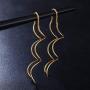 Acefeel Fresh Style Exquisite Threader Dangle Earrings Curve Twist Shape for Womens Gift E158