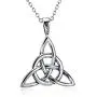 925 Sterling Silver Good Luck Irish Celtic Knot Triangle Vintage Pendant Necklaces, Rolo Chain 18 inches 925 Sterling Silver Good Luck Irish Celtic Knot Triangle Vintage Pendant Necklaces, Rolo Chain 18 inches