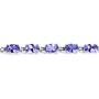 Johareez Tanzanite Bracelet - 9.68 Carat Natural Tanzanite Ovals Tennis Bracelet - Lavender Tanzanite Bracelet - December Birthstone - Tanzanite Birthstone