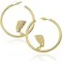 RechicGu Ancient Egyptian Queen Nefertiti Hoop Ear Studs Earrings Revival Cleopatra Amulet Halloween Goth Punk Rock