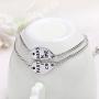 JiangYan-US Best Friends Bracelets Partners in Crime BFF 2 Split Heart Link Bracelet Gift Jewelry