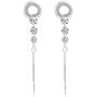 SBLING Platinum-Plated Cubic Zirconia Drop Earrings - Gifts for Women/Girls