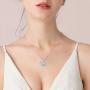 ATTRACTTO Heart Necklaces for Women 925 Sterling Silver I Love You to The Moon and Back Pendants Heart Jewelry for Christmas Birthday Valentines Day Anniversary