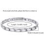 Feraco Magnetic Bracelet for Women Arthritis Pain Relief Sleek Stainless Steel 3500 Gauss Strong Magnet Therapy Bracelets