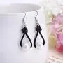White Pearl Dangle Earrings on Genuine Leather Cord Hook Drop Bohemian Jewelry for Women White Pearl Dangle Earrings on Genuine Leather Cord Hook Drop Bohemian Jewelry for Women