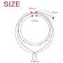 FLYOW S925 Sterling Silver Layered Disc Pendant Choker Necklace Short Dainty Clavicle Necklace for Women Girls