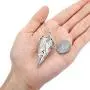 MANIFO Crystal Locket Pendant Necklace Reiki Healing Gemstone Point Necklaces Jewelry