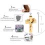 Stainless Steel Cross Memorial Cremation Ashes Urn Pendant Necklace Keepsake Jewelry Urn