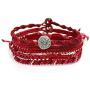 Wakami Earth Charm Bracelet | Handmade Boho Jewelry for Womens & Mens | Braided, Beaded, Waterproof, Fair Trade, Stackable Bracelets | Sliding closure and button closure the strands