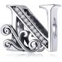 BETTY&SARAH 925 Sterling Silver Letter Charms for Pandora Bracelets Alphabet Initial Beads Jewelry Gift for Women