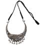 Sansar India Boho Tribal Peacock Hasli Choker Torque Indian Necklace Jewelry for Women